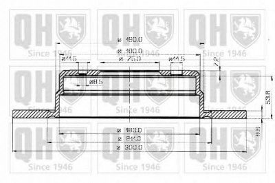 QUINTON HAZELL bdc3640 -  Тормозной диск
